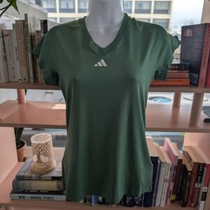 Adidas Women's Green V-Neck Top